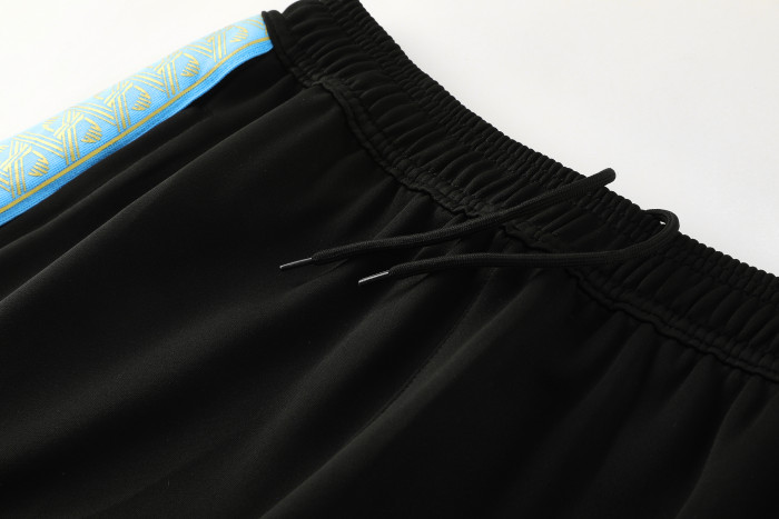 25/26 Olympique Marseille Black Full zipper Jacket Tracksuit+ long pants