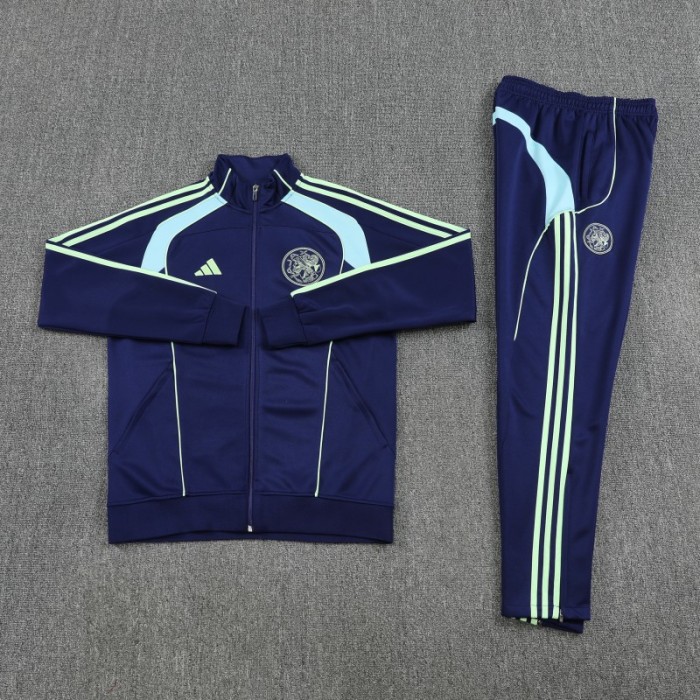 25/26 Ajax Amsterdam Navy Blue Full zipper Jacket Tracksuit+ long pants