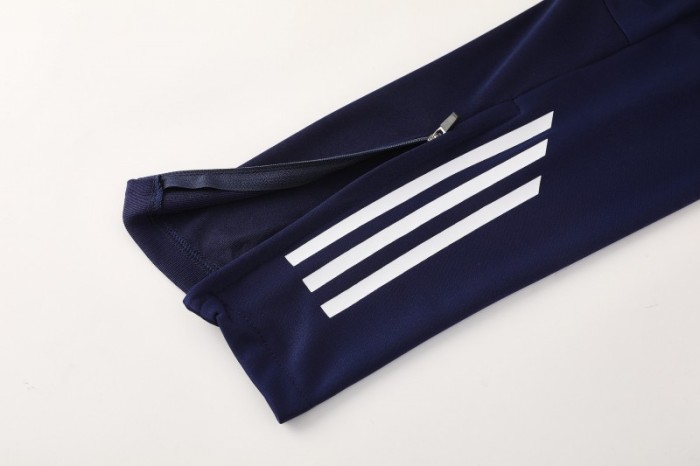 25/26  Adidas Navy Blue Full zipper Jacket Tracksuit+ long pants