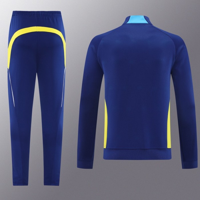 25/26 Arsenal FC Royal Blue Full zipper Jacket Tracksuit+ long pants