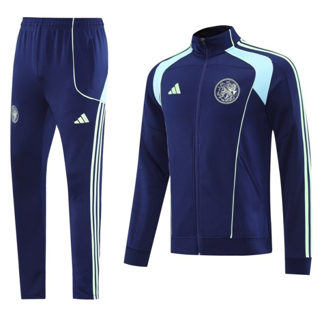 25/26 Ajax Amsterdam Navy Blue Full zipper Jacket Tracksuit+ long pants