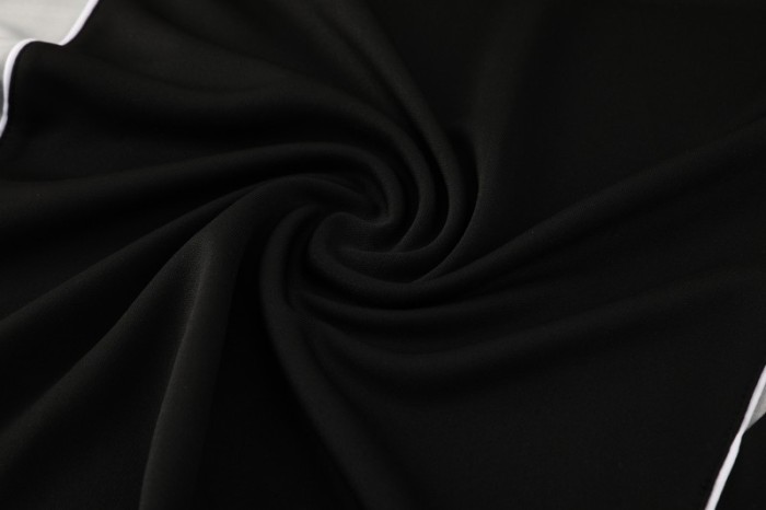 25/26  Adidas Black Full zipper Jacket Tracksuit+ long pants