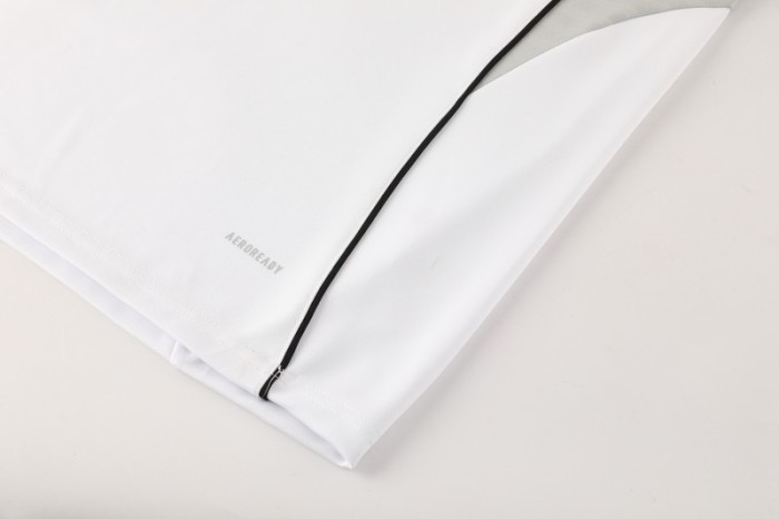 25/26  Adidas White Full zipper Jacket Tracksuit+ long pants