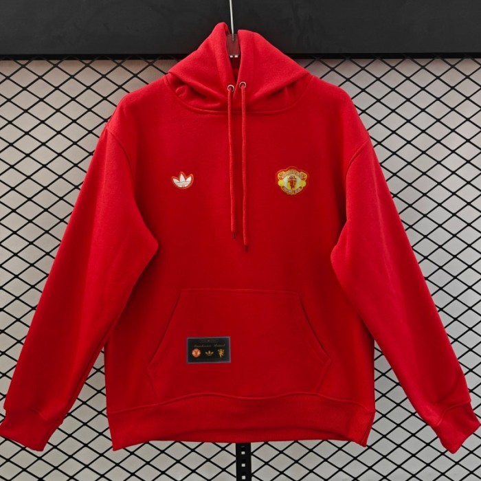 25/26 Manchester United Retro Embroidered Logo Hoodie 9 Colors