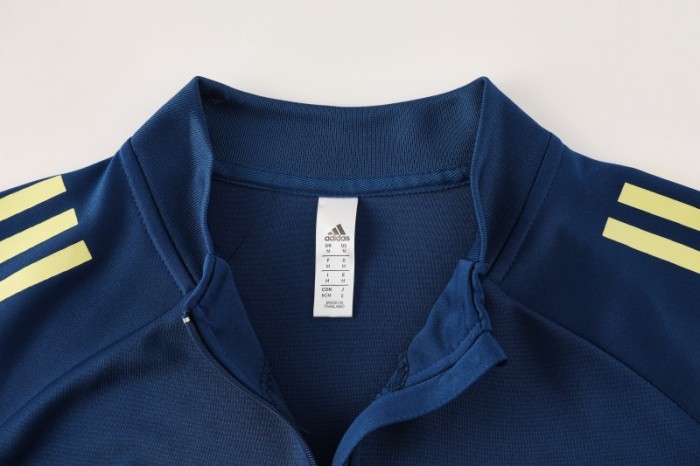 25/26  Adidas Navy Blue Full zipper Jacket Tracksuit+ long pants