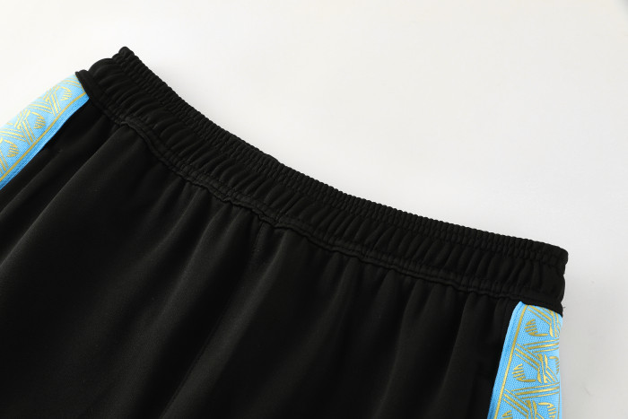 25/26 Olympique Marseille Black Full zipper Jacket Tracksuit+ long pants