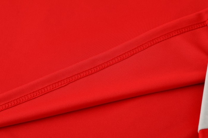 25/26  Adidas Red/White Full zipper Jacket Tracksuit+ long pants