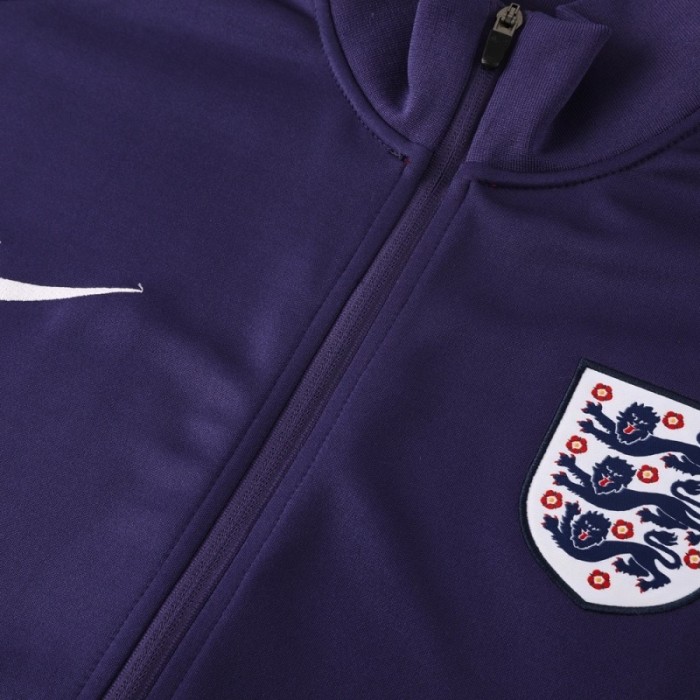 24/25  England Purple Full zipper Jacket Tracksuit+ long pants