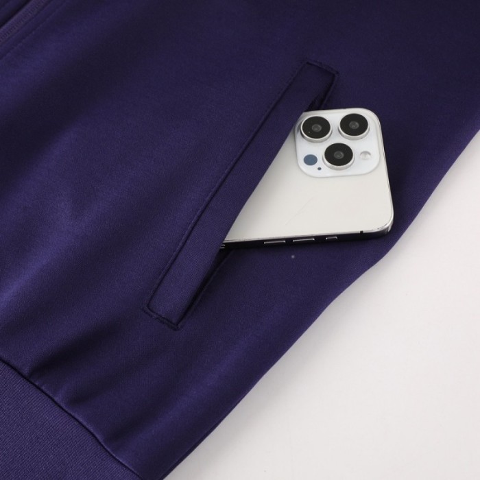 24/25  England Purple Full zipper Jacket Tracksuit+ long pants