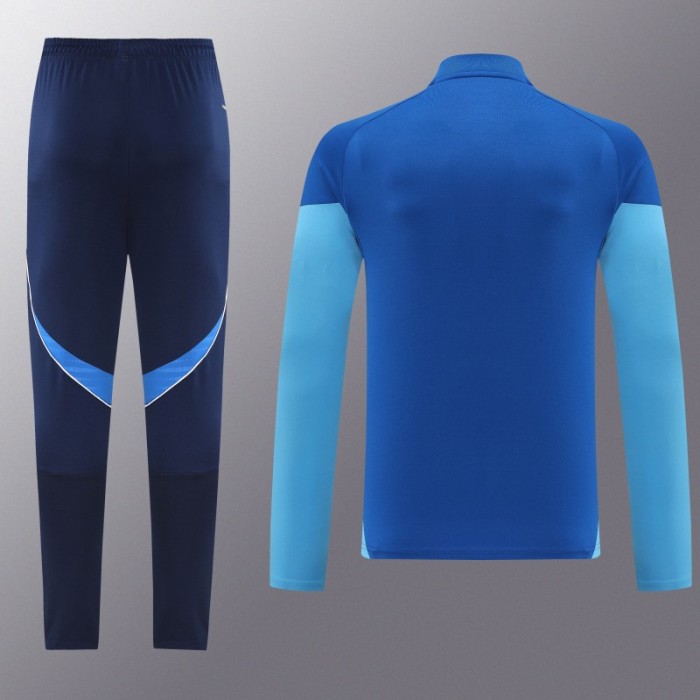 25/26  Adidas Royal Blue/Sky Blue Full zipper Jacket Tracksuit+ long pants