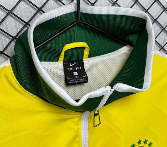 Retro 2010 Brazil Home Windbreaker