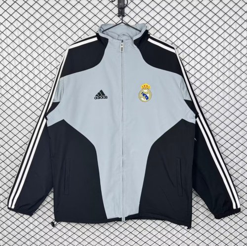 Retro 04/05 Real Madrid Black/Grey Windbreaker