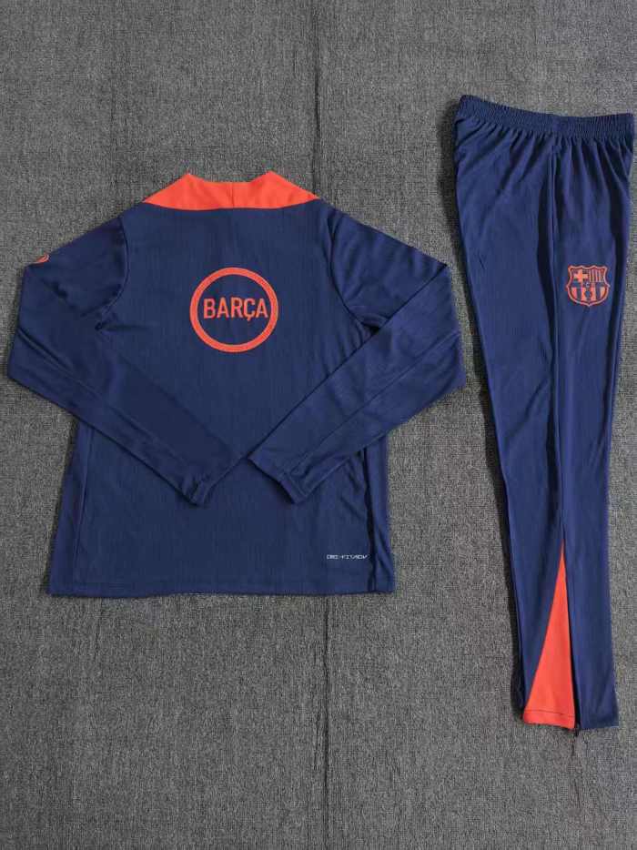 25/26 Kids Barcelona Blue Orange Camouflage T90 Short Sleeve Jersey+Shorts