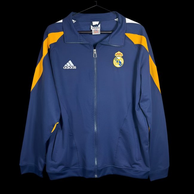 Retro 98/99 Real Madrid Navy/Yellow Full Zipper Jacket