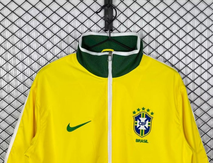 Retro 2010 Brazil Home Windbreaker