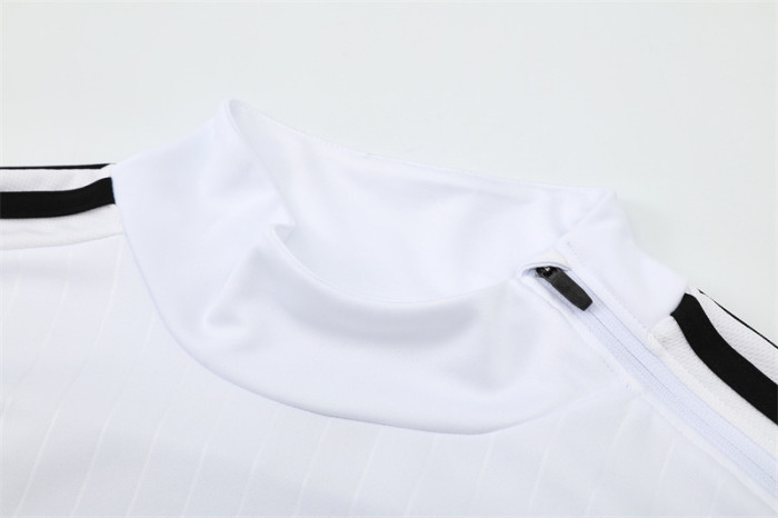 Retro 15/16 Real Madrid White Half Zipper Jacket