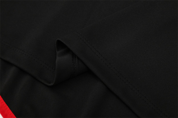 Retro 04/05 AC Milan Black Half Zipper Jacket+Long Pants