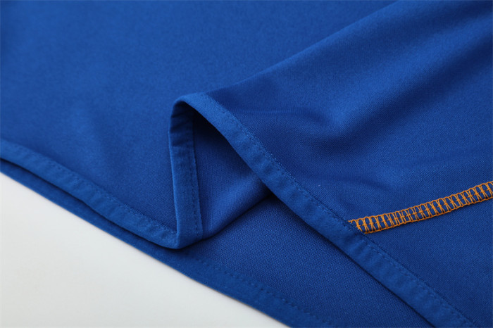 Retro 13/14 Real Madrid Color Blue Half Zipper Jacket