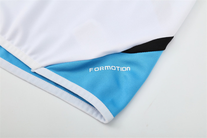 Retro 12/13 Real Madrid White/Blue Half Zipper Jacket