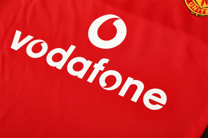 Retro 02/03 Manchester United Red Half Zipper Jacket