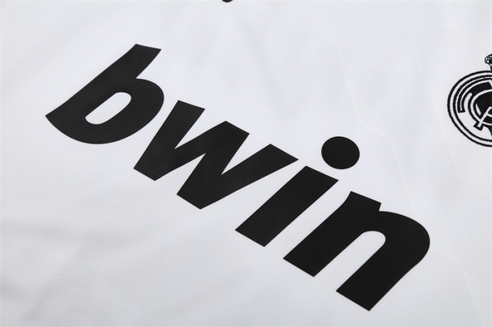 Retro 11/12 Real Madrid White Half Zipper Jacket