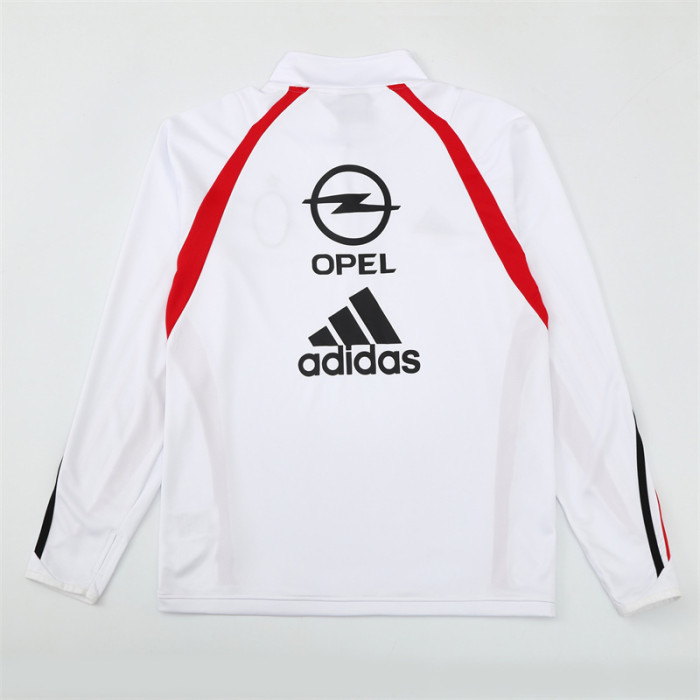 Retro 03/04 AC Milan White Half Zipper Jacket