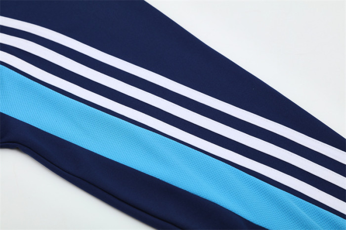 Retro 03/04 Real Madrid Royal Blue Half Zipper Jacket