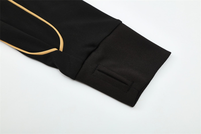 Retro 11/12 Real Madrid Black Half Zipper Jacket