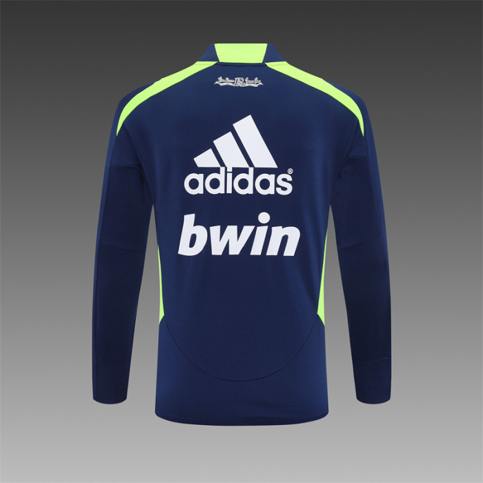 Retro 12/13 Real Madrid Royal Blue Half Zipper Jacket