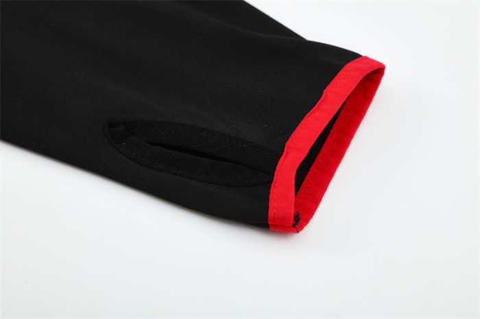 Retro 04/05 AC Milan Black Half Zipper Jacket+Long Pants