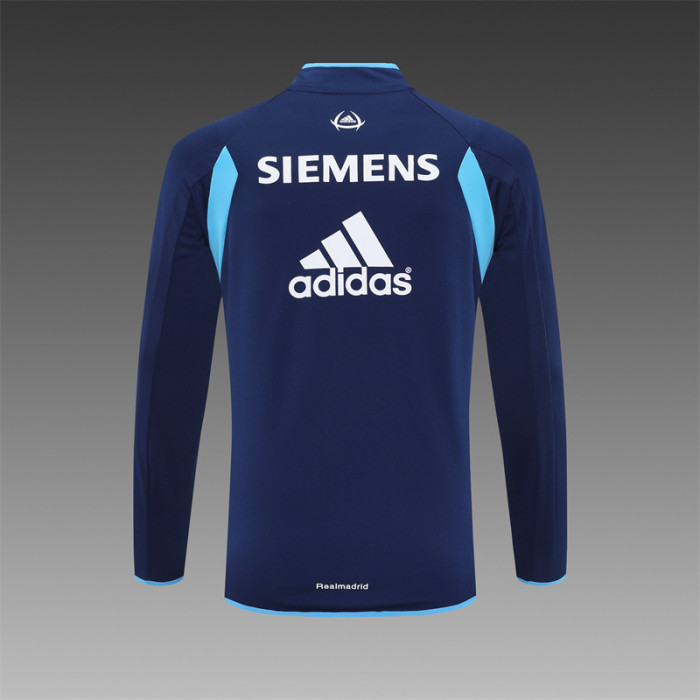 Retro 05/06 Real Madrid Royal Blue Half Zipper Jacket