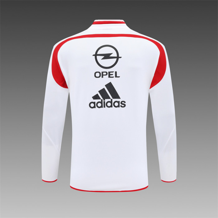 Retro 04/05 AC Milan White Half Zipper Jacket