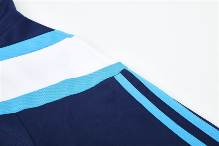 Retro 09/10 Real Madrid Royal Blue Half Zipper Jacket