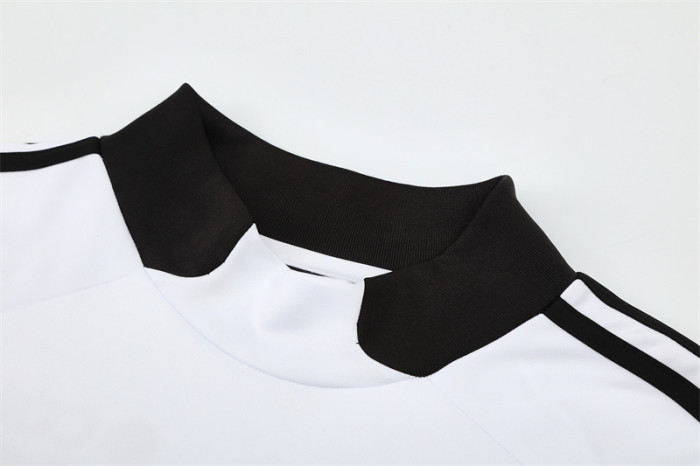 Retro 08/09 Real Madrid White Half Zipper Jacket