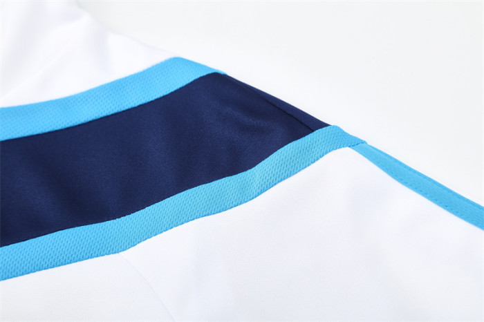 Retro 09/10 Real Madrid White Half Zipper Jacket