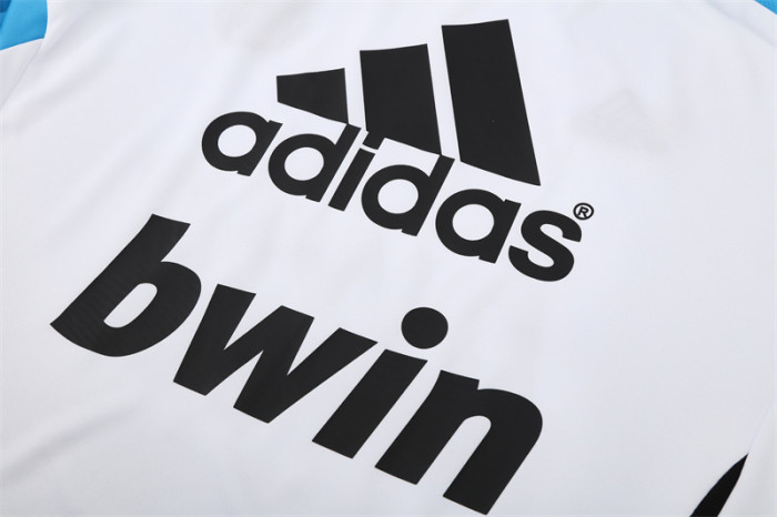 Retro 12/13 Real Madrid White/Blue Half Zipper Jacket