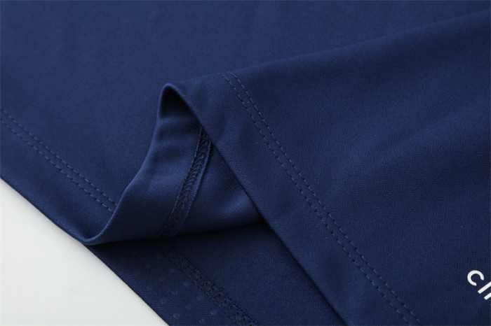 Retro 16/17 Real Madrid Royal Blue Half Zipper Jacket