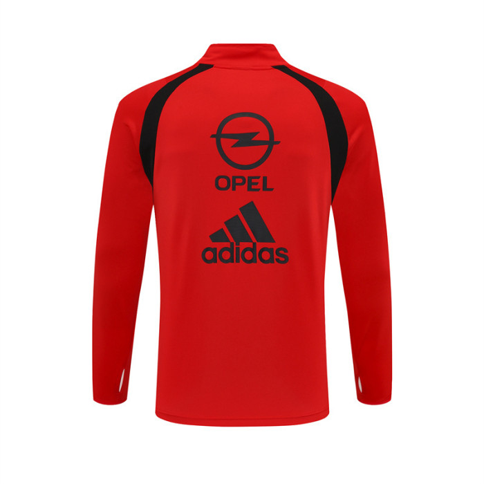 Retro 03/04 AC Milan Red Half Zipper Jacket