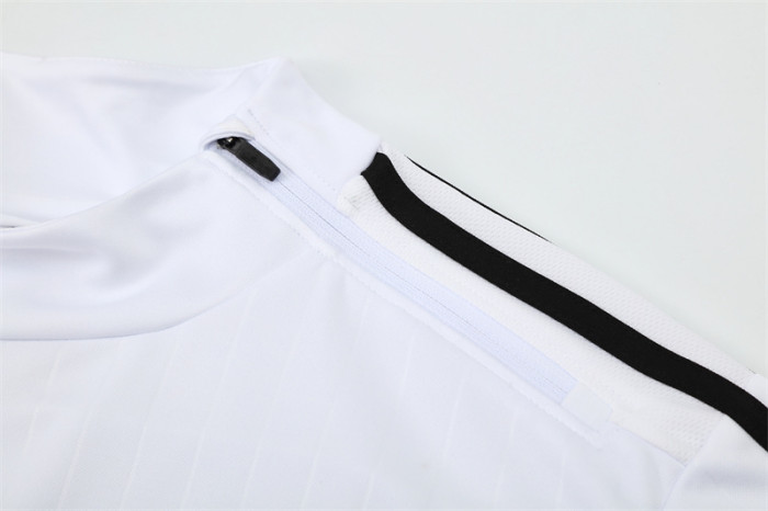 Retro 15/16 Real Madrid White Half Zipper Jacket