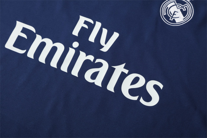 Retro 16/17 Real Madrid Royal Blue Half Zipper Jacket