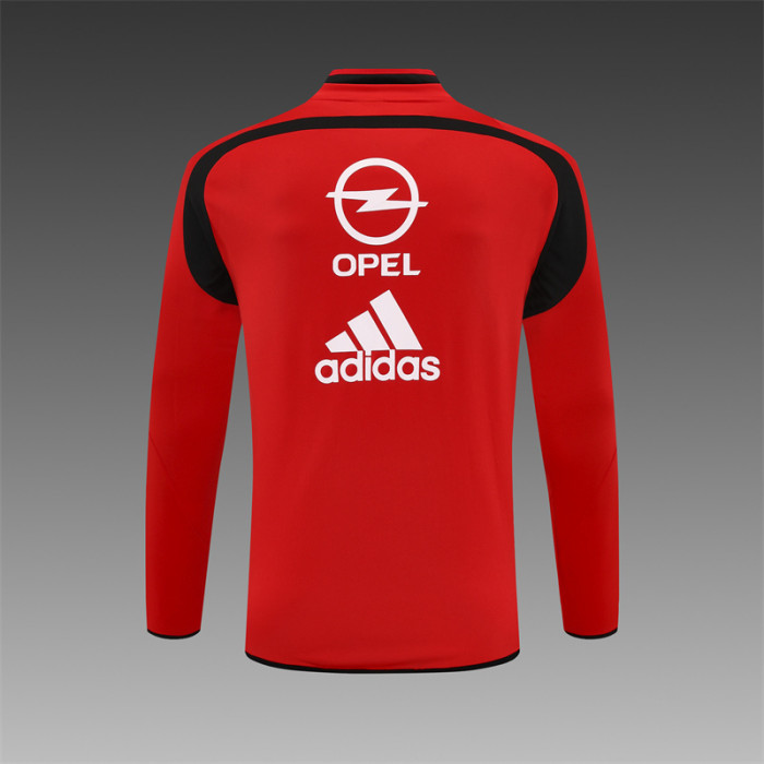 Retro 04/05 AC Milan Red Half Zipper Jacket