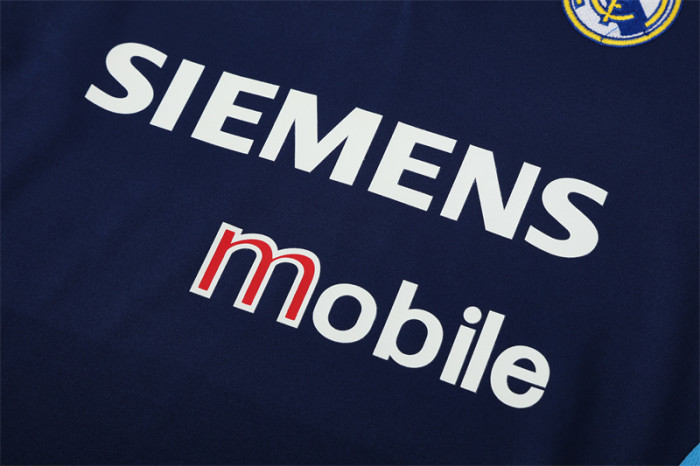 Retro 03/04 Real Madrid Royal Blue Half Zipper Jacket