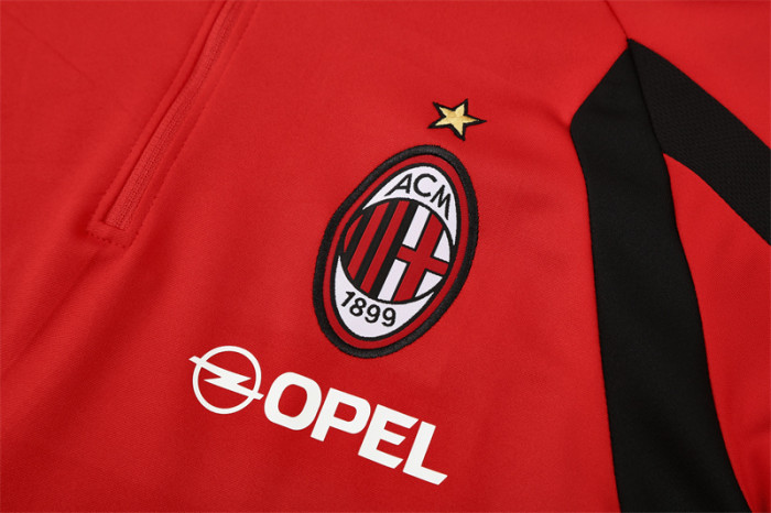 Retro 05/06 AC Milan Red Half Zipper Jacket