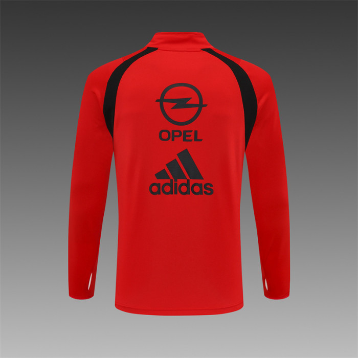 Retro 03/04 AC Milan Red Half Zipper Jacket