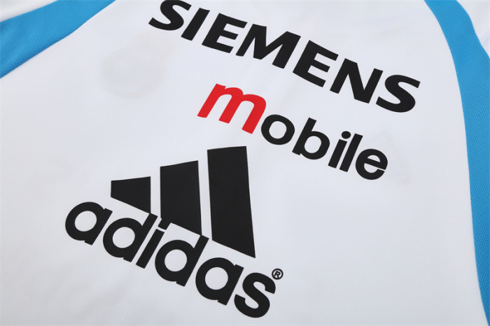 Retro 03/04 Real Madrid White Half Zipper Jacket