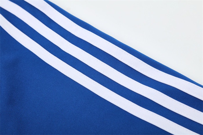 Retro 13/14 Real Madrid Color Blue Half Zipper Jacket