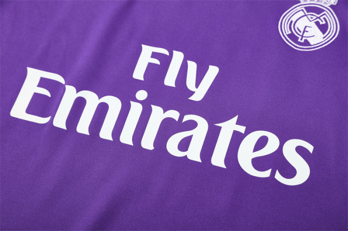 Retro 16/17 Real Madrid Purple Half Zipper Jacket