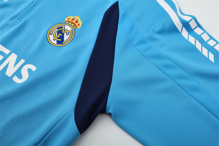 Retro 05/06 Real Madrid Light Blue Half Zipper Jacket