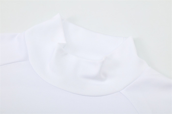 Retro 16/17 Real Madrid White Half Zipper Jacket