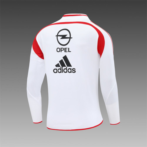 Retro 04/05 AC Milan White Half Zipper Jacket